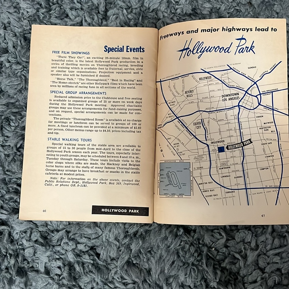 Vintage from 1960’s Hollywood Park Railbird Handbook - Picture 6 of 8